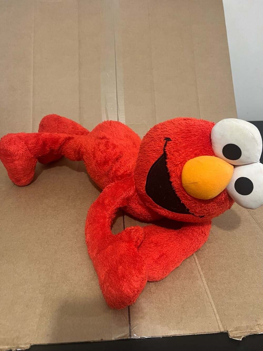 Fisher-Price Sesame Street Large Lounging Laying Down Elmo Plush 22-24 inch